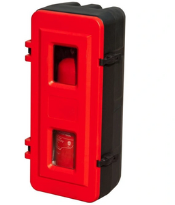 صندوق طفاية حريق بخزانة بلاستيكية حمراء بسعة 9-12 كجم