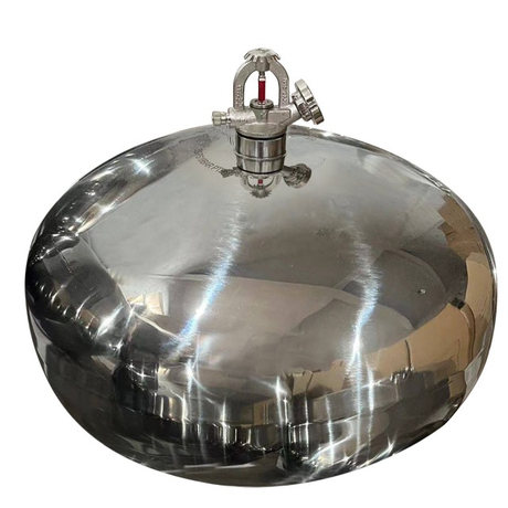 طفاية حريق أوتوماتيكية بالمسحوق الجاف سعة 6 كجم من الفولاذ المقاوم للصدأ 