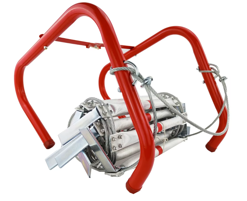 66FT سلم الهروب من الحريق 20 متر للطي أسلاك الفولاذ حبل سلالم سبائك الألومنيوم الطوارئ بقاء الإنقاذ السلامة أدوات عدم الانزلاق