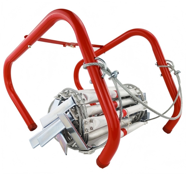 66FT سلم الهروب من الحريق 20 متر للطي أسلاك الفولاذ حبل سلالم سبائك الألومنيوم الطوارئ بقاء الإنقاذ السلامة أدوات عدم الانزلاق